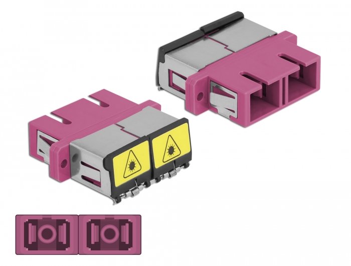 Lwl Kupplung Mit Laserschutzklappe Sc Duplex Buchse Zu Sc Duplex Buchse Multimode Violett