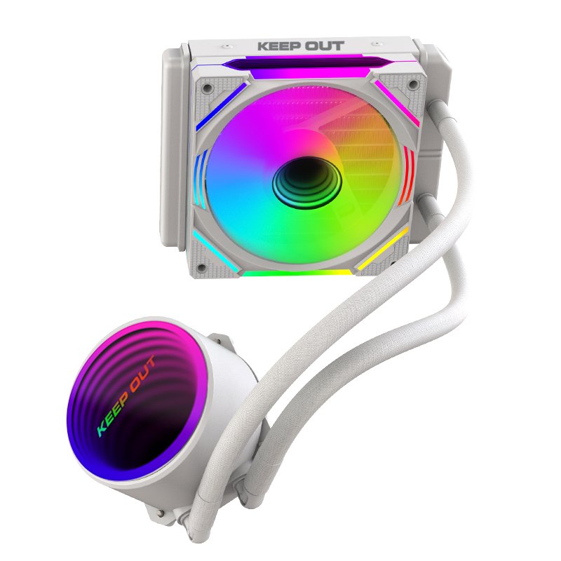 Refrigeracion Liquida Xwc-120 Argb Blanco Keepout Argb/ Intel (Lga115x/1200/1700/1366/2011/2066) Y Amd (Am5/Am4)