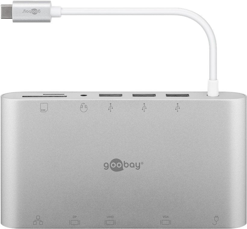EAN 4040849621130 - Goobay 62113 base para portátil y replicador de puertos Alámbrico USB 3.2 Gen 1 (3.1 Gen 1) Type-C Plata imagen 3