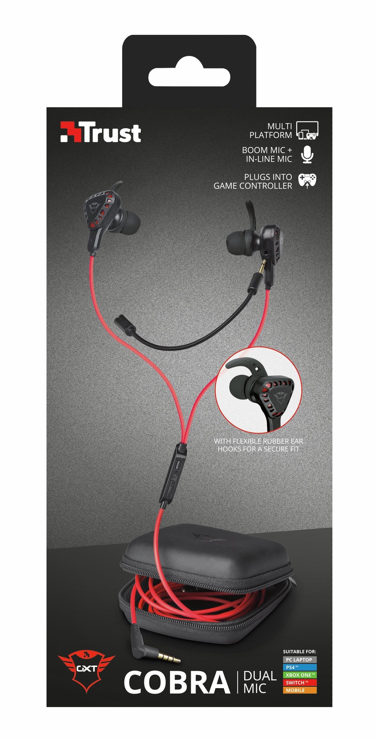 Auricular Trust Gaming Gxt 408 Cobra Jack 3.5 Altavoces Activos 10mm - Cable 1.2m Multiplataforma 23029