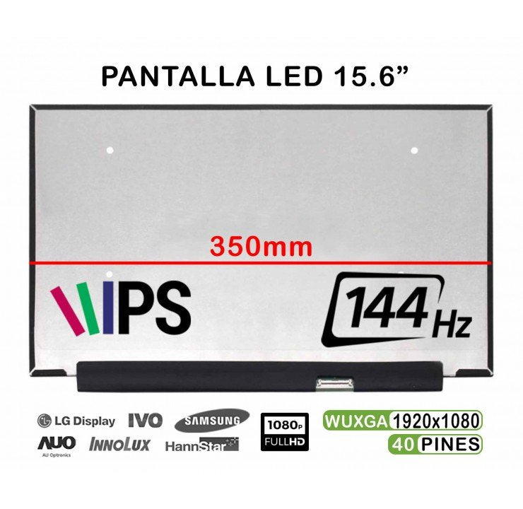 Pantalla Led De 15.6" Pulgadas Para Portátil Hp
Modelos: Omen 15-Dc Series
P/N: Lp156wfg(Sp)(F2), Lp156wfg Spf2, Nv156fhm-N4m