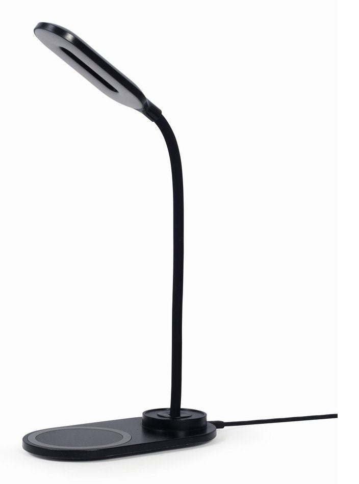 Lampara Led + Cargador Wireless Smartphone 10w, Blanco Y Negro