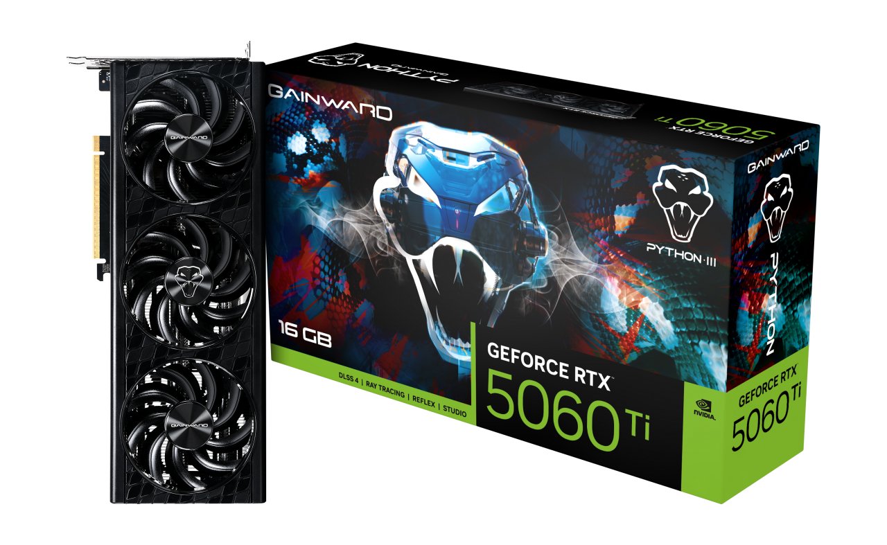 EAN 4710562245202 - Gainward GeForce RTX 5060 Ti Python III NVIDIA 16 GB GDDR7 imagen 10