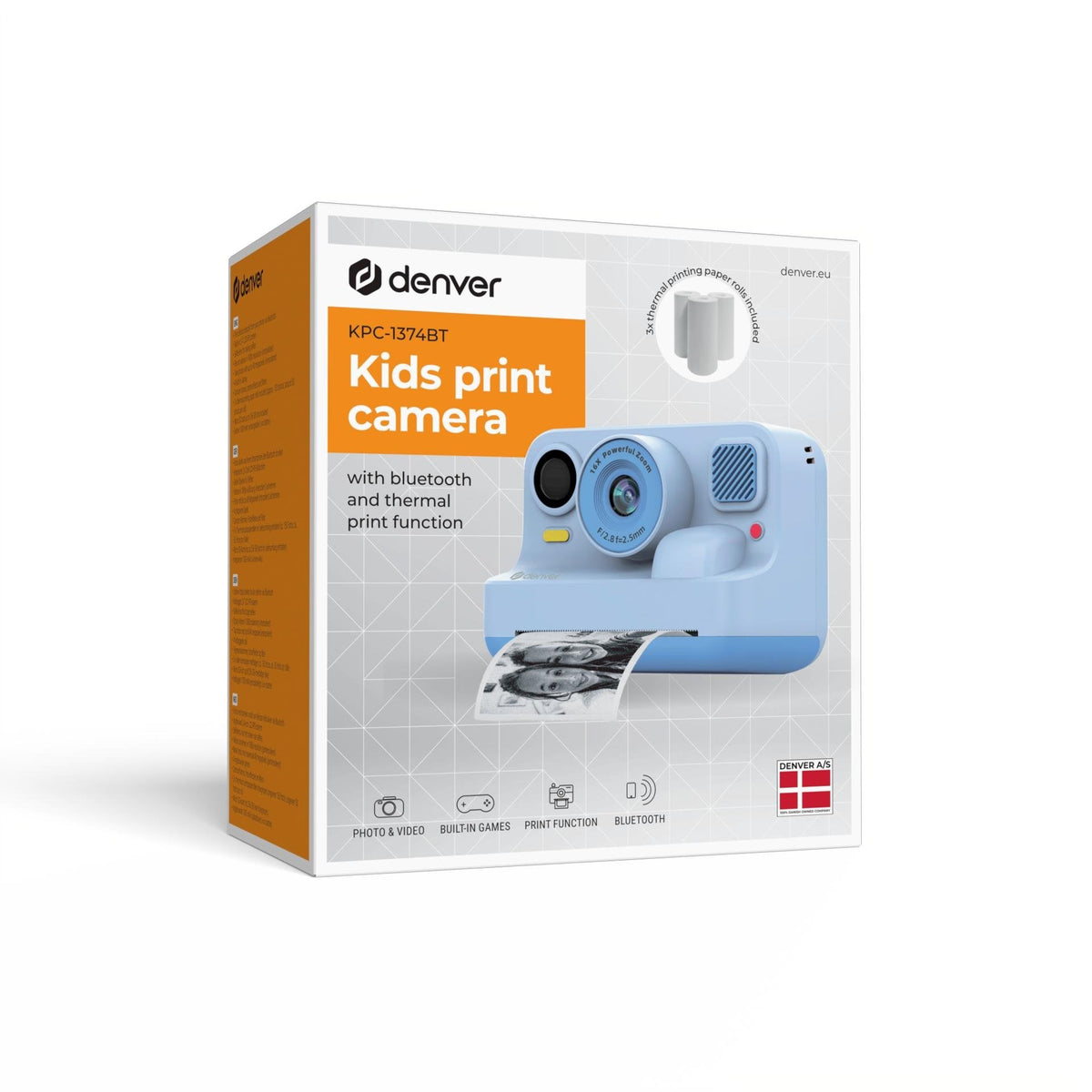 Camara De Impresion Denver Kpc-1374btbu Azul Termica Papel Pp-40