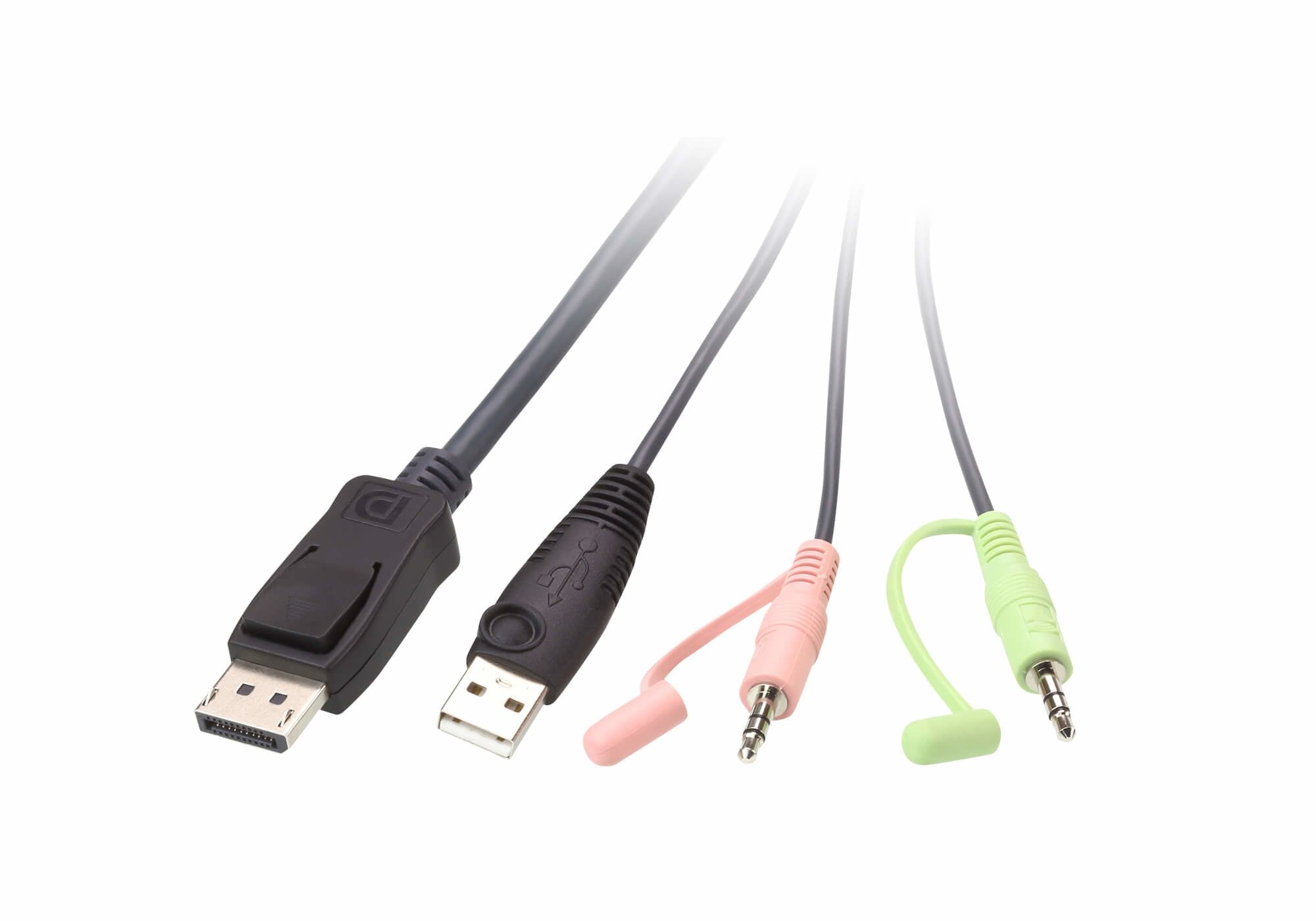 Switch Kvm Con Cable Displayport Usb De 2 Puertos Aten Cs22dp Con Selector De Puerto Remoto