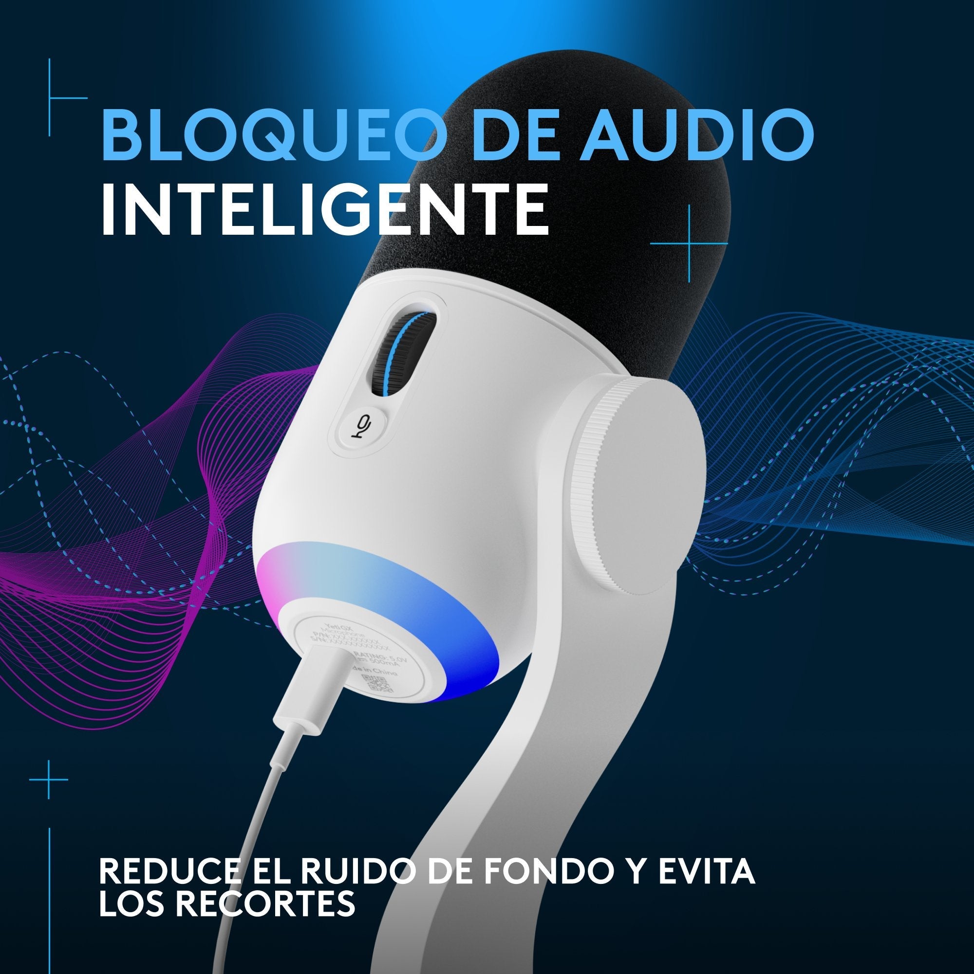 Logitech G Yeti Gx Negro, Blanco Micrófono De Superficie Para Mesa