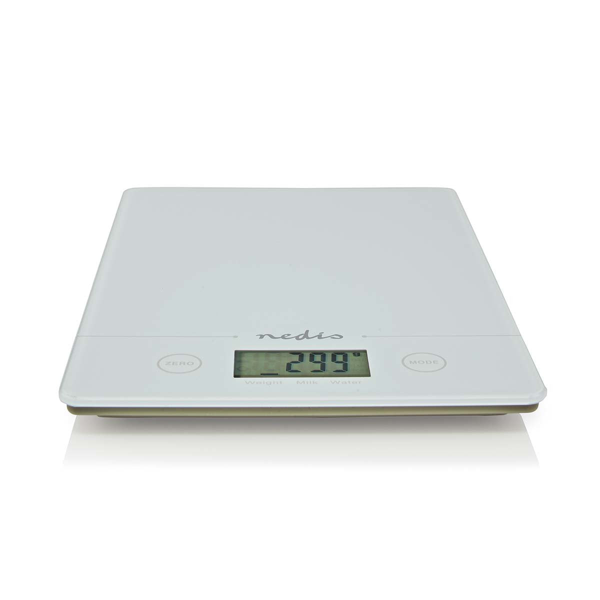 Nedis Bascula De Cocina Digital Cristal 3mm / Plastico Blanco