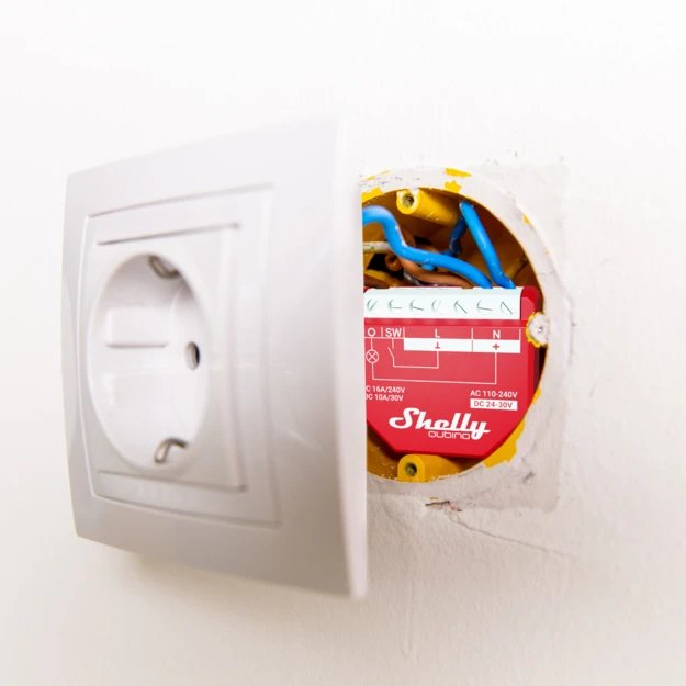 Shelly Wave 1 Pm, Relé Rojo, Un Canal Shelly_w_1pm