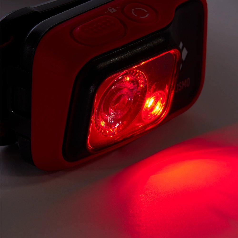 Linterna Frontal Black Diamond Cosmo 350 Negra Y Roja