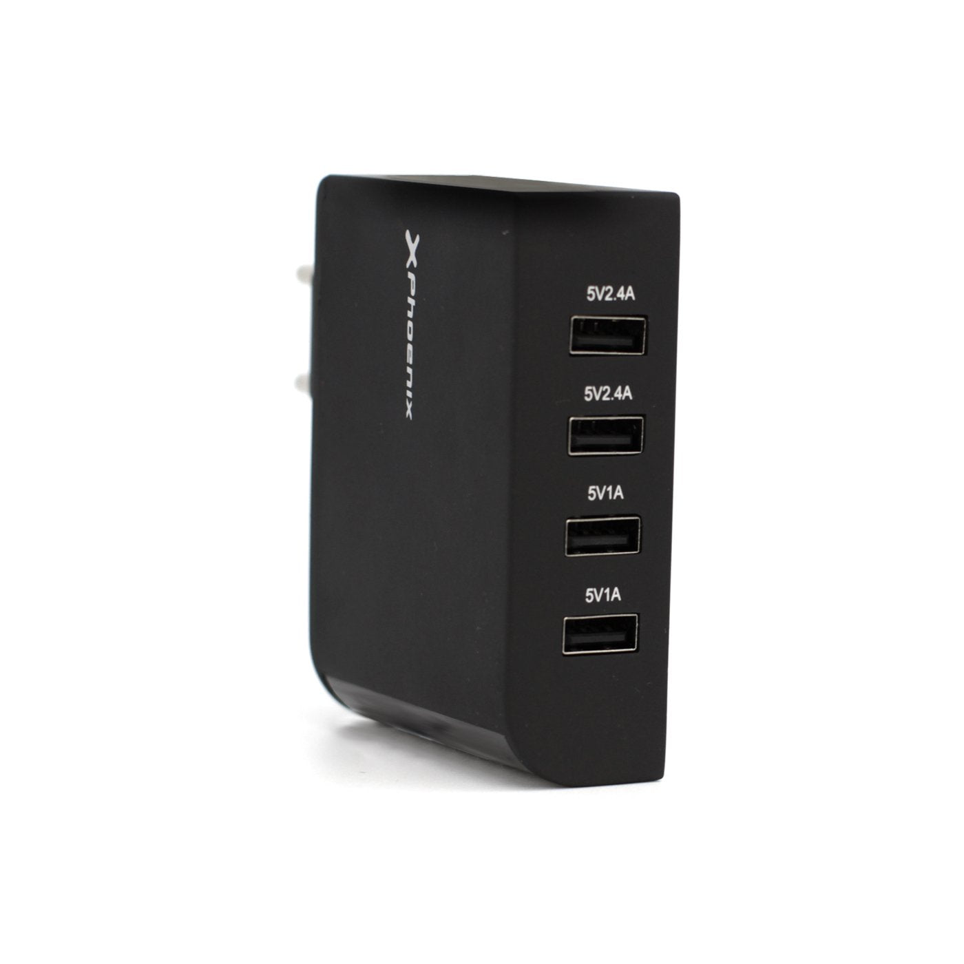 Cargador Adaptador Usb Universal De Pared Phoenix Phmultiusbcharger 4 X Usb Negro 5.1v 2.1a