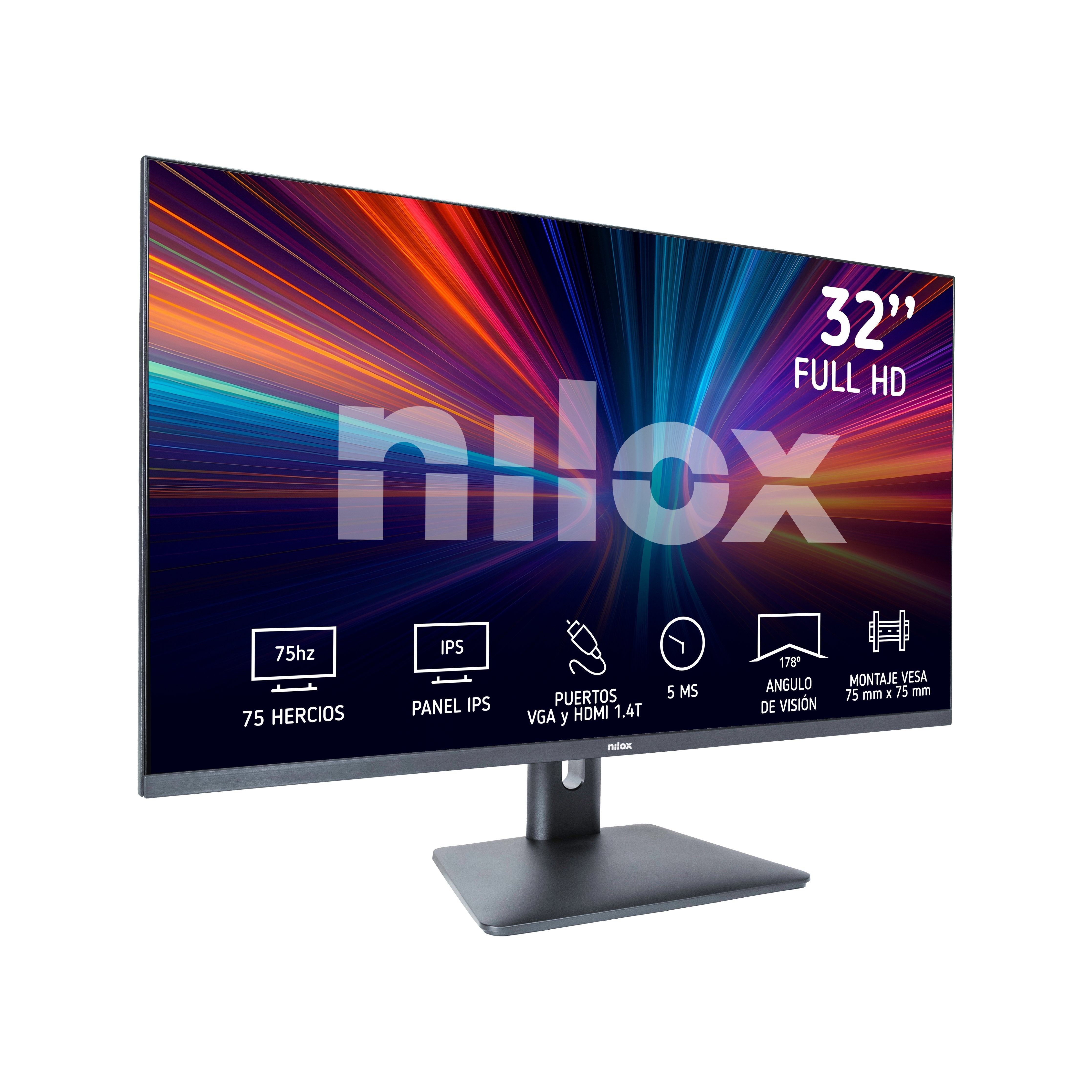Monitor Nilox 32" Ips 5ms Hdmi Vga