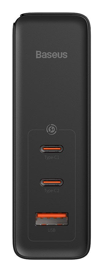 Cargador Baseus Gan5 Pro 2xusb-C + Usb, 140w (Czarna)