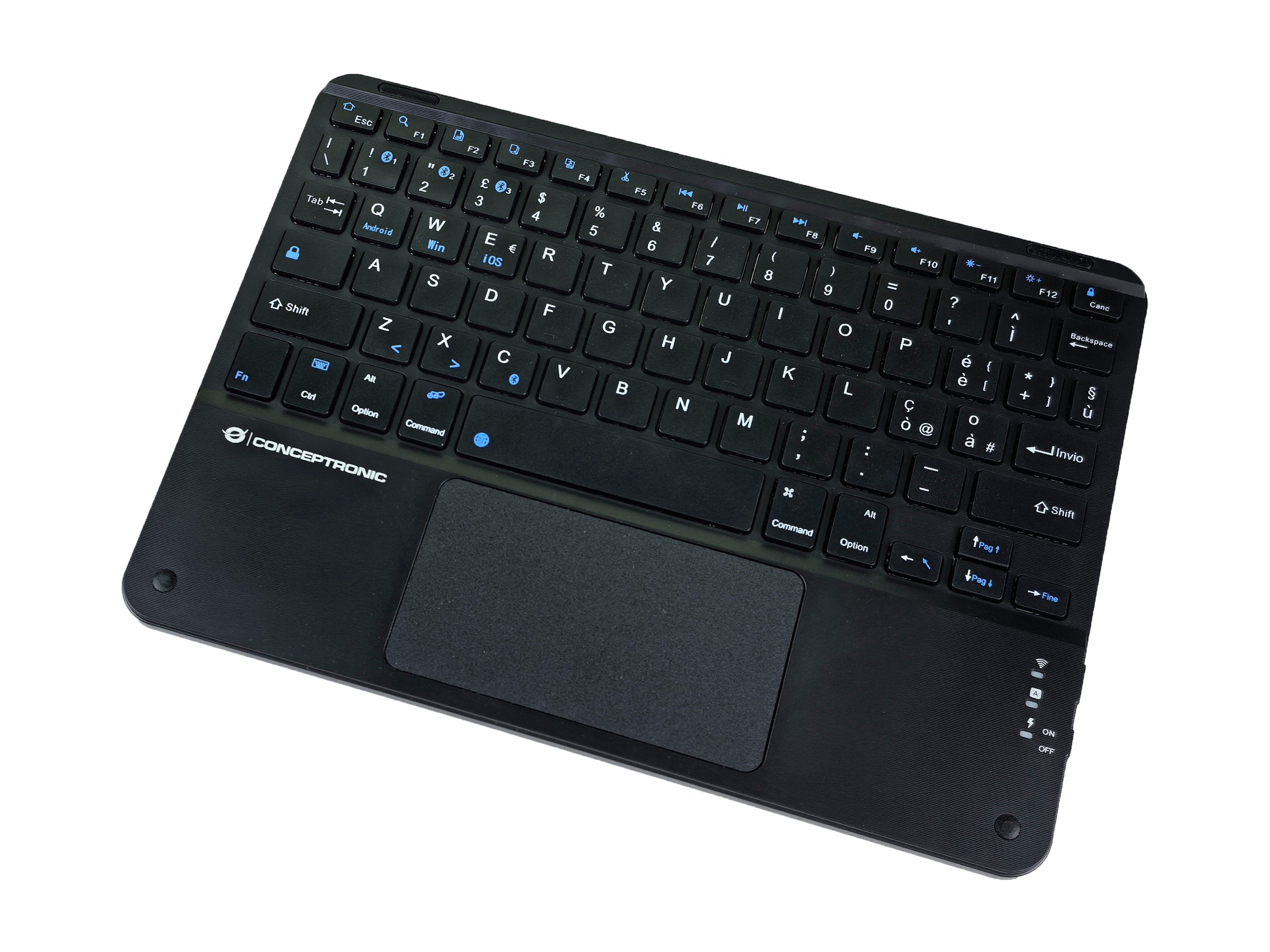 Conceptronic Wireless Teclado, Layout Italien. 10" Negro