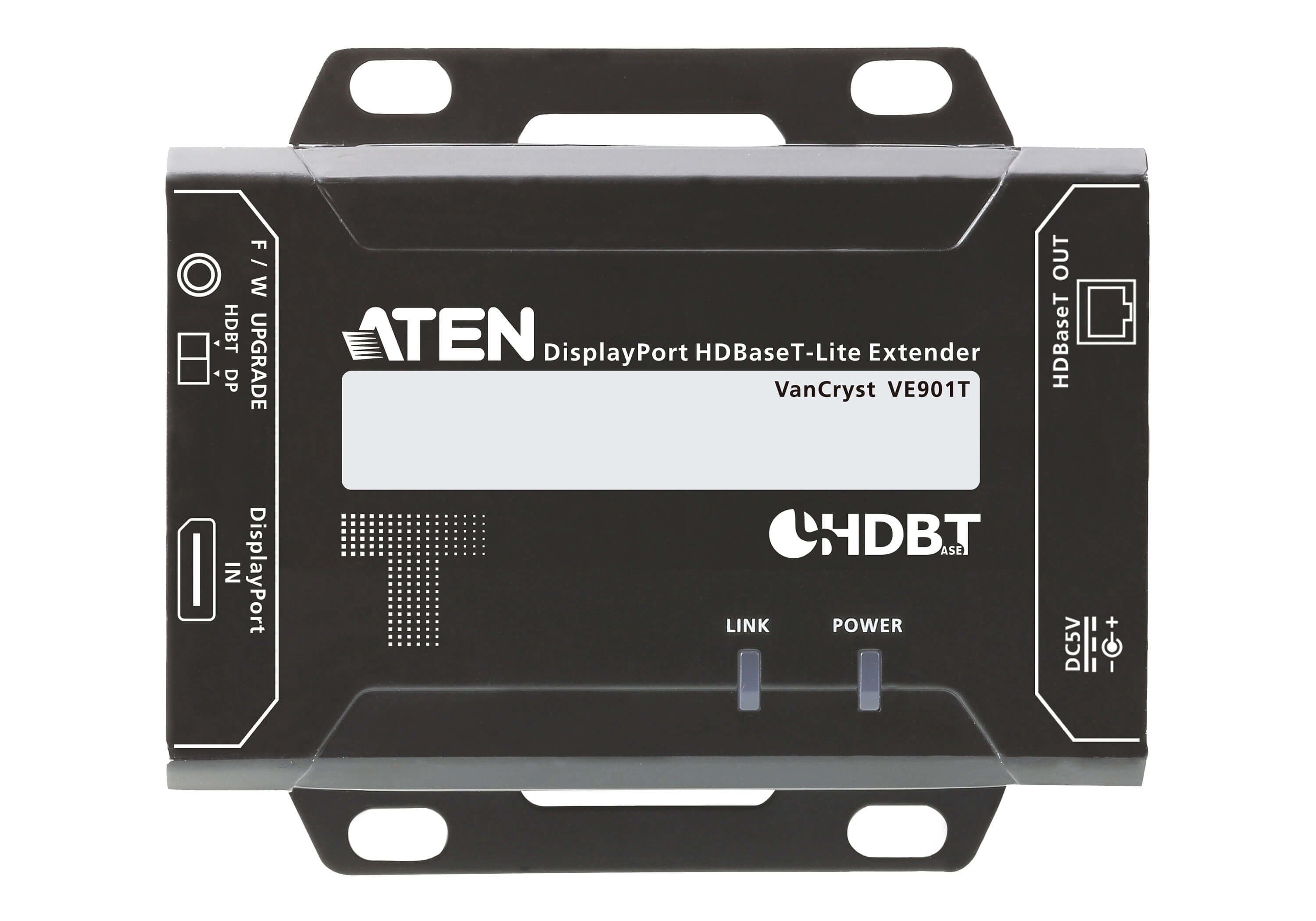 Extensor Aten Displayport Hdbaset-Lite, Ve901, Transmisor + Receptor, Hasta 70m, Con Fuente De Alimentación