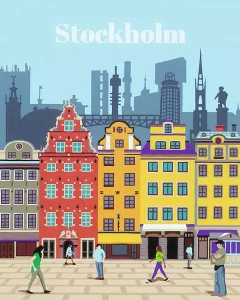 Ravensburger Creart - Estocolmo Colorido, Pintura 23520