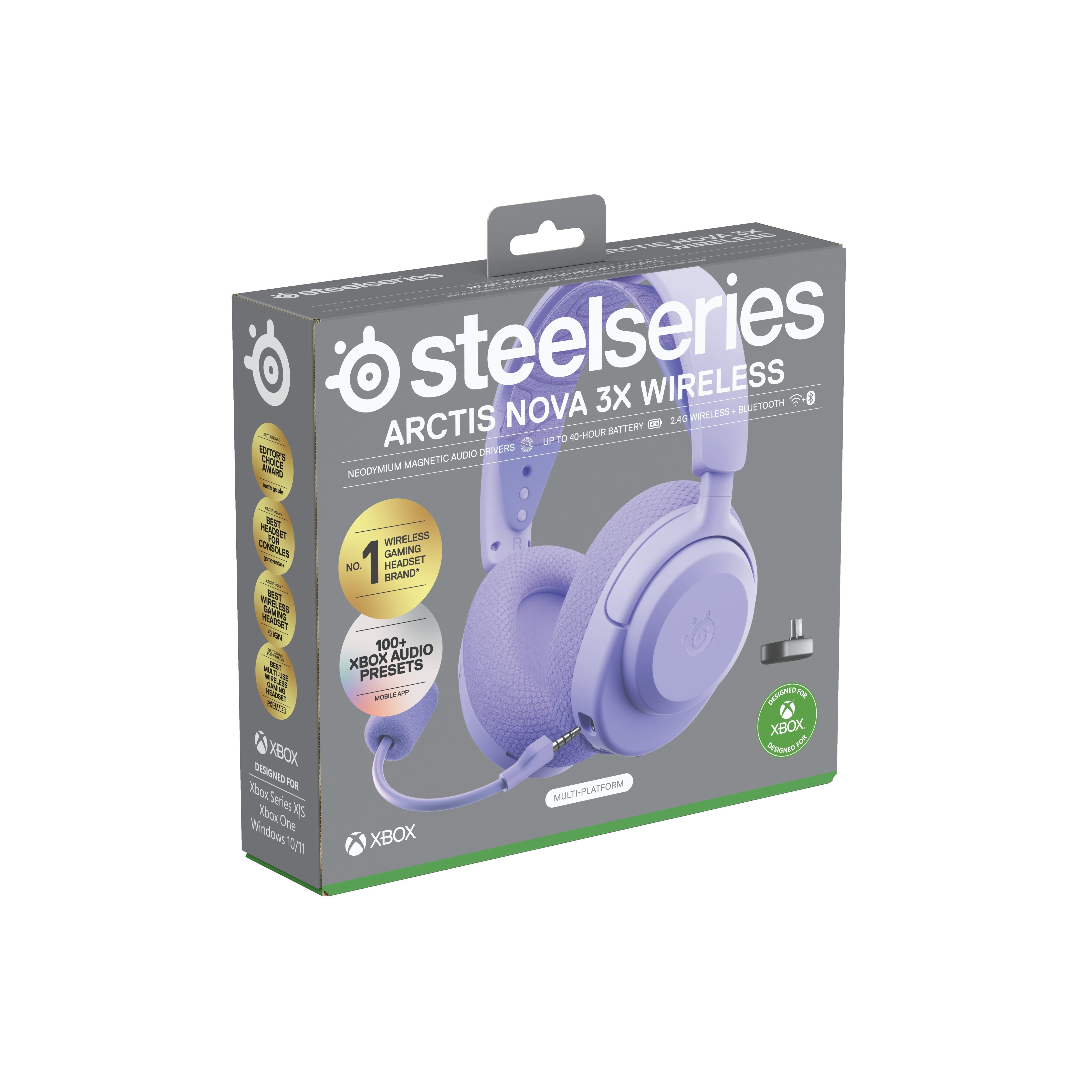 EAN 5707119061339 - Steelseries Arctis Nova 3X Auriculares Inalámbrico Diadema Música/uso diario Bluetooth Lavanda imagen 7