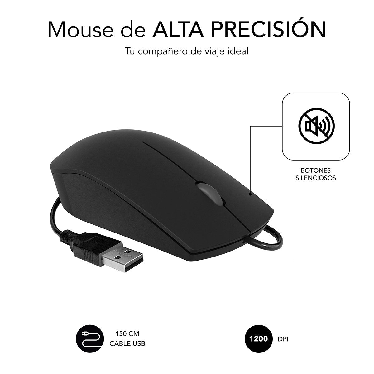 EAN 8436586742393 - SUBBLIM SUBMO-B2BS001 ratón Oficina Ambidextro USB tipo A Óptico imagen 3