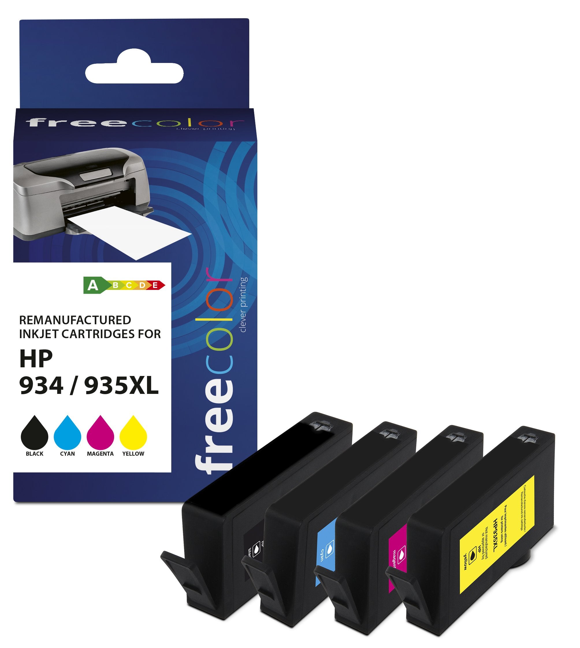 EAN 3112539919139 - Freecolor K10356F7 cartucho de tinta 4 pieza(s) Compatible High (L) Yield Negro, Cian, Magenta, Amarillo imagen 1