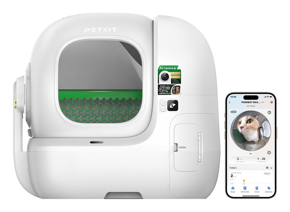 Petkit Max Pro 2 Gato Bandeja Higiénica Abierta Blanco