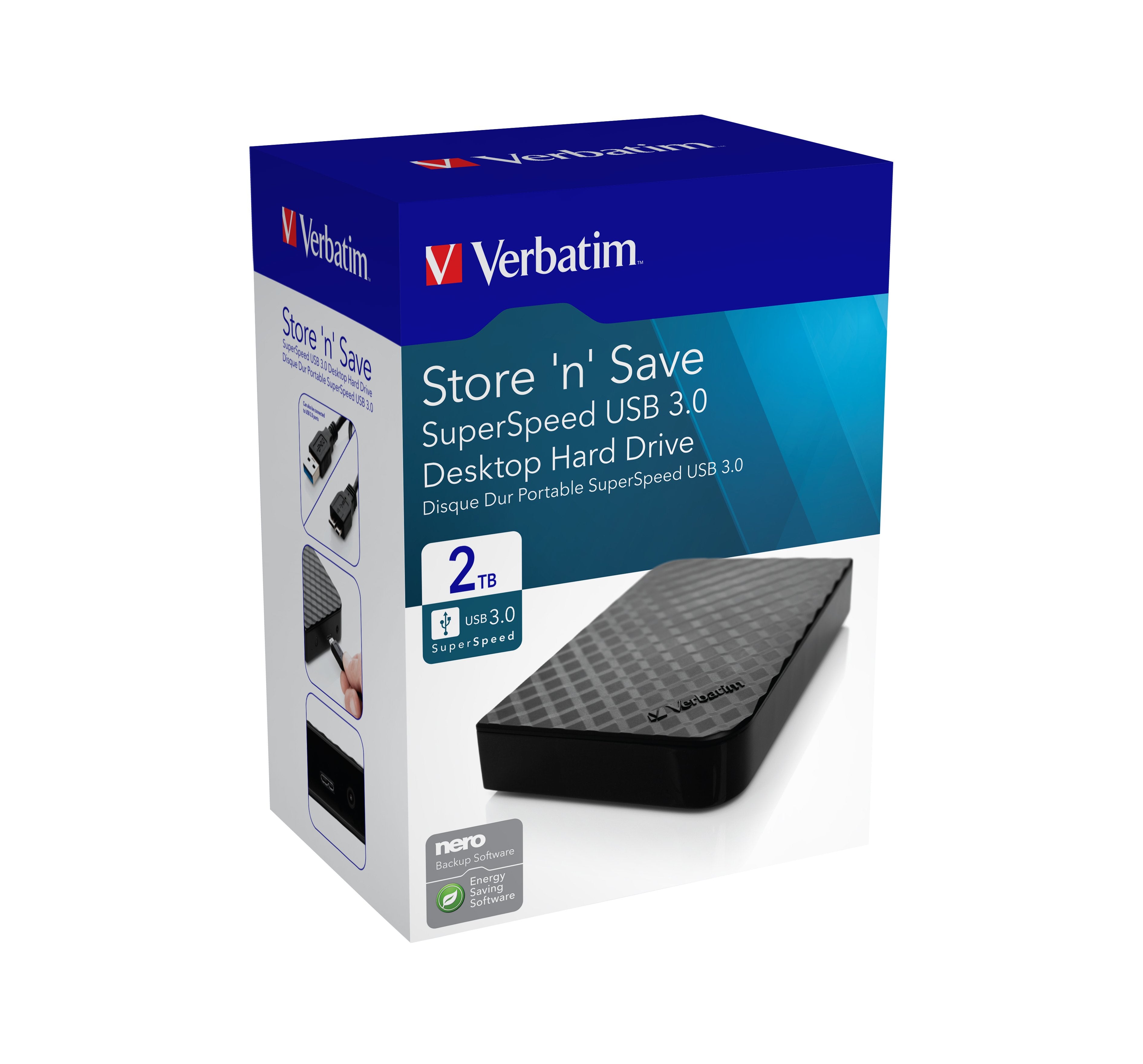 EAN 0023942476832 - Verbatim Store 'n' Save disco duro externo 3.2 Gen 1 (3.1 Gen 1) Negro imagen 8