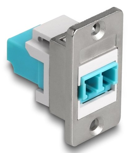 Delock Panel Mount Lc Duplex Lc Duplex A Lc Duplex Hembra Plata / Blanco / Aqua