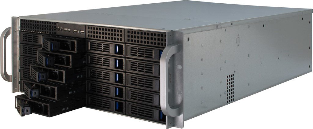 EAN 4260133126428 - Inter-Tech IPC 4U-4420 Estante Azul, Acero inoxidable imagen 5