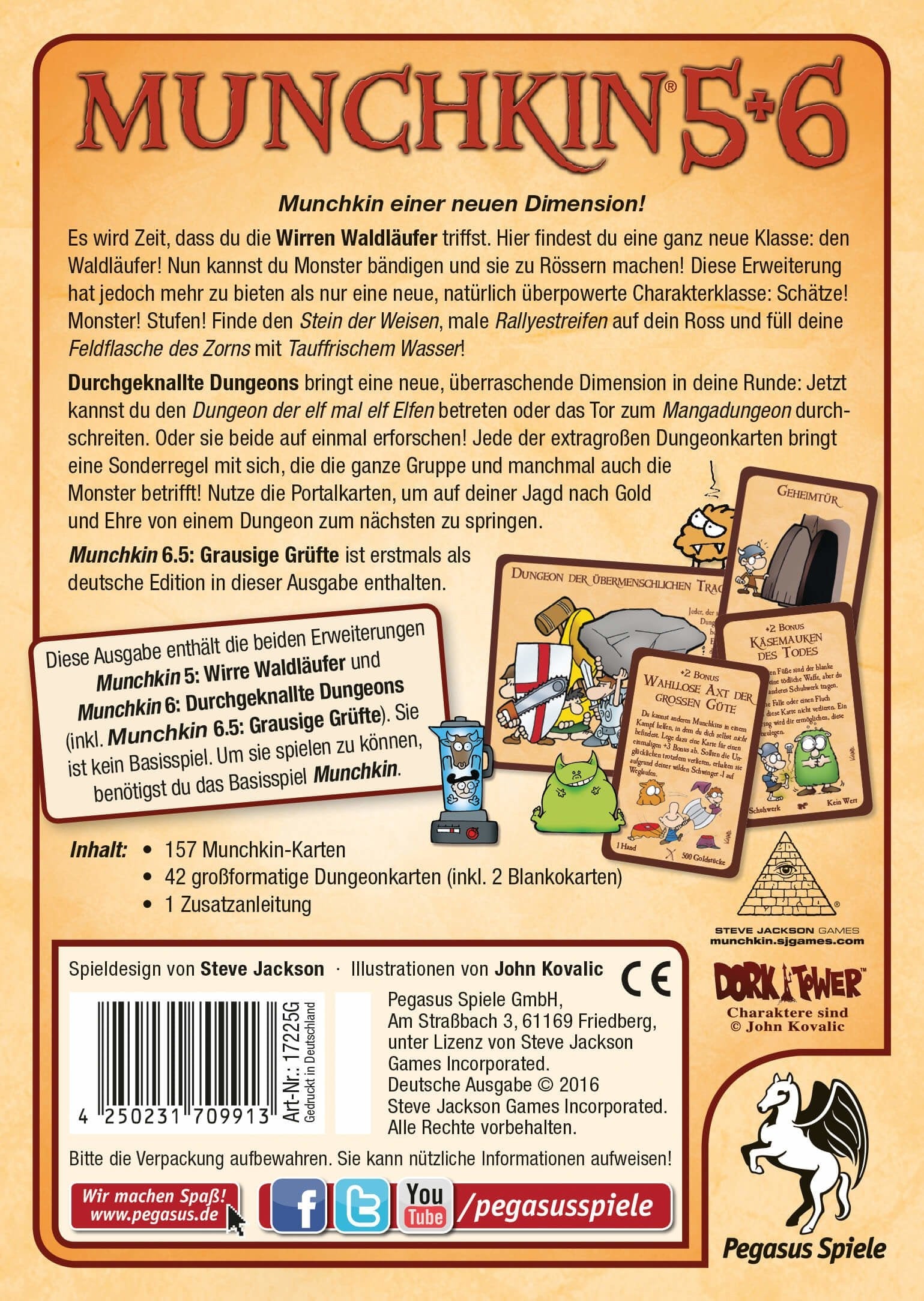 Pegasus Munchkin 5+6, Expansión Del Juego De Cartas 17225g