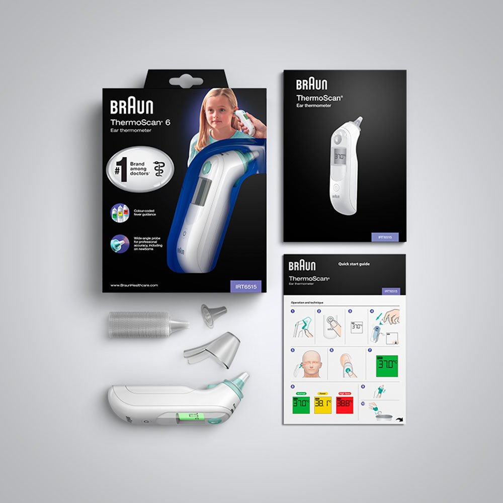 EAN 4022167652300 - Braun ThermoScan 6 Termómetro de contacto Blanco Oído Botones imagen 4