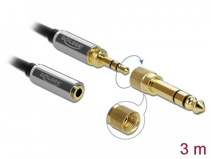 EAN 4043619857821 - DeLOCK 85782 cable de audio 3 m 3,5mm Negro, Gris imagen 4