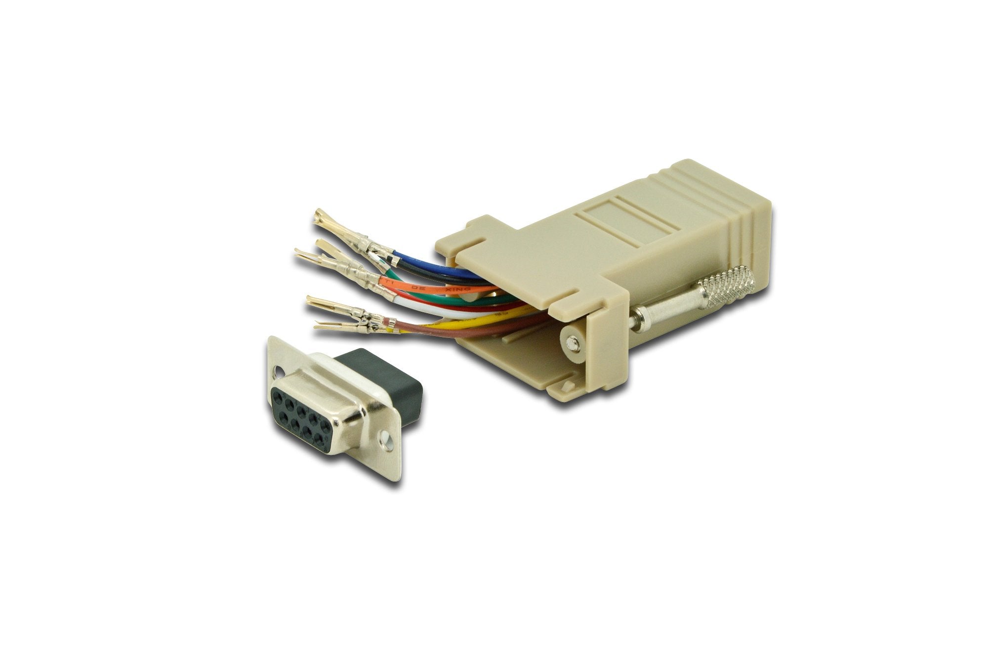 Adaptador Digitus Rs 232, Db9, Rj45, Modular Db9 F, Rj45 F