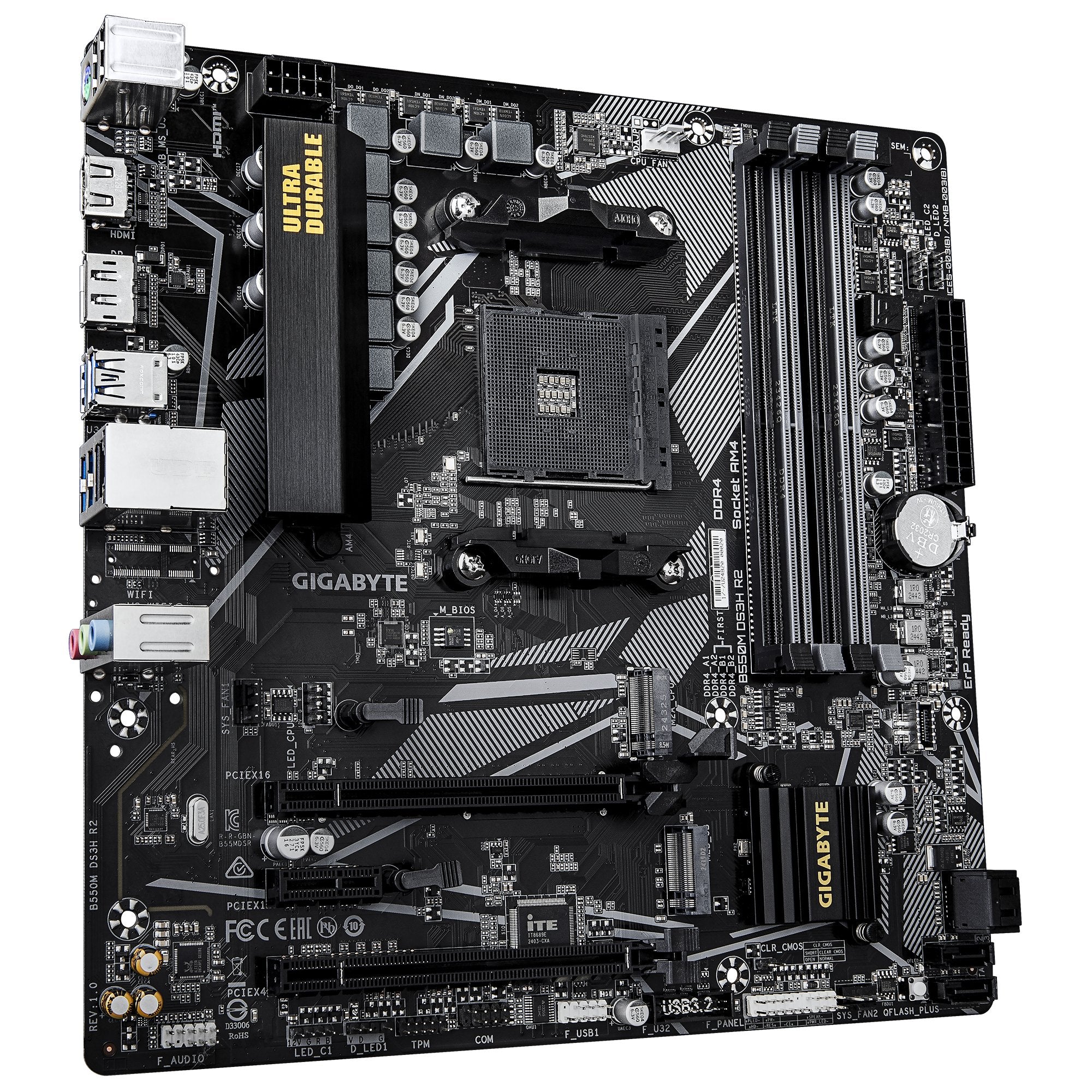 EAN 4719331870454 - GIGABYTE B550M DS3H R2 placa base AMD B550 Zócalo AM4 micro ATX imagen 3