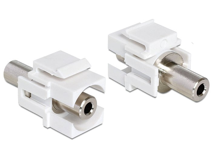 Keystone Modul Klinkenbuchse 3,5 Mm 3 Pin Zu Klinkenbuchse 3,5 Mm 3 Pin Weiss