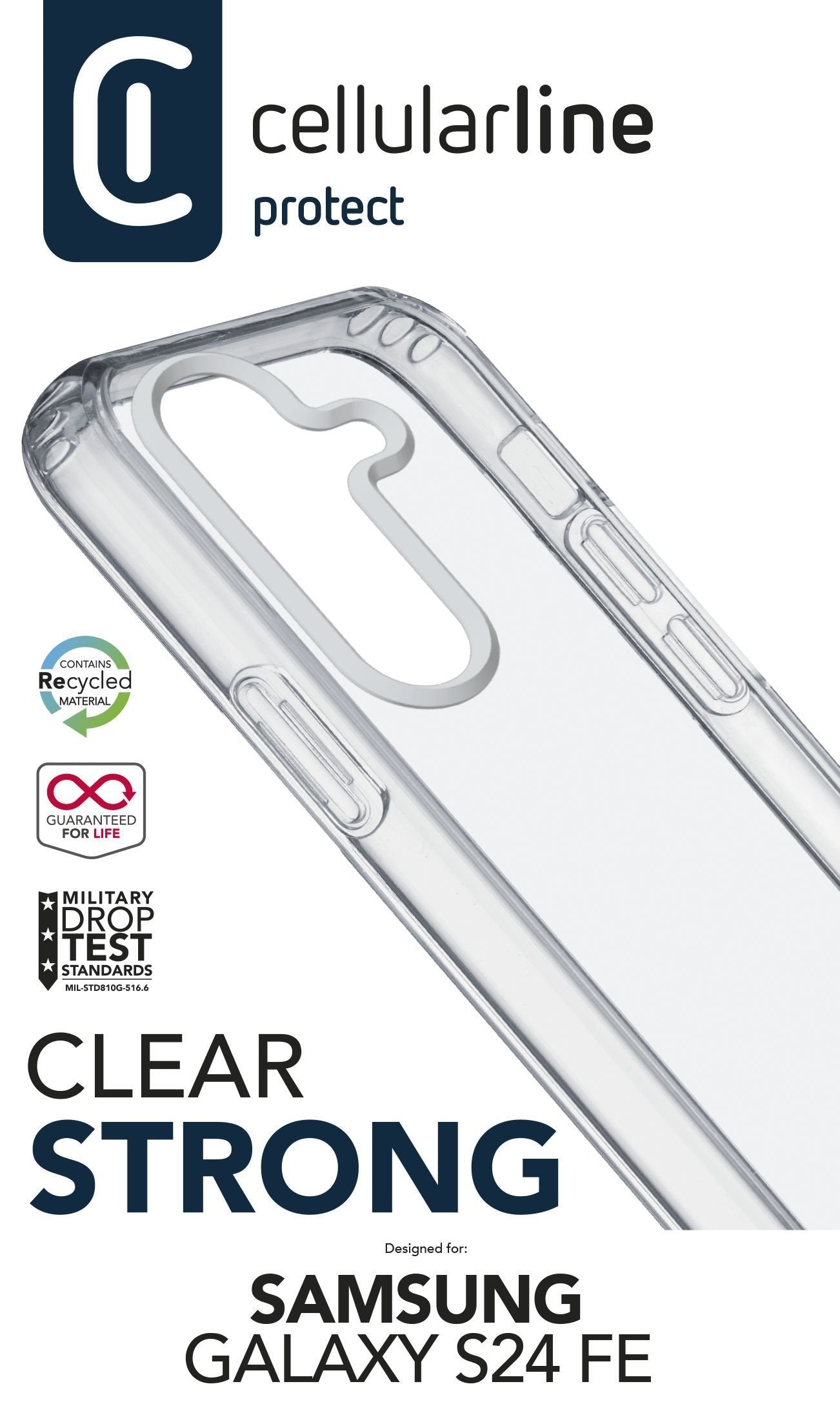 Cellularline Clear Strong Case Fr Samsung S24 Fe