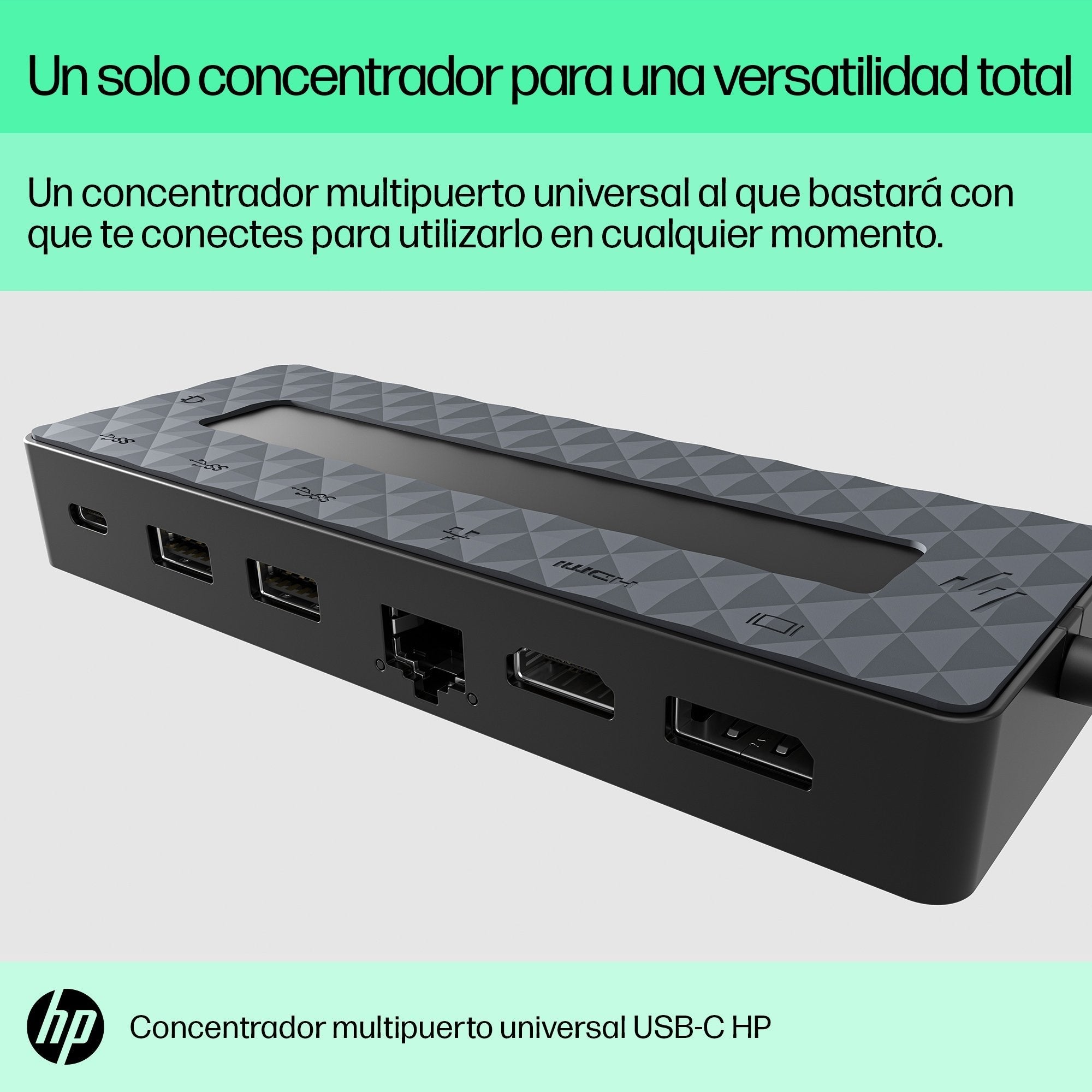 EAN 0196188636312 - HP Universal USB-C Multiport Hub Acoplamiento USB 3.2 Gen 2 (3.1 Gen 2) Type-C Negro imagen 4