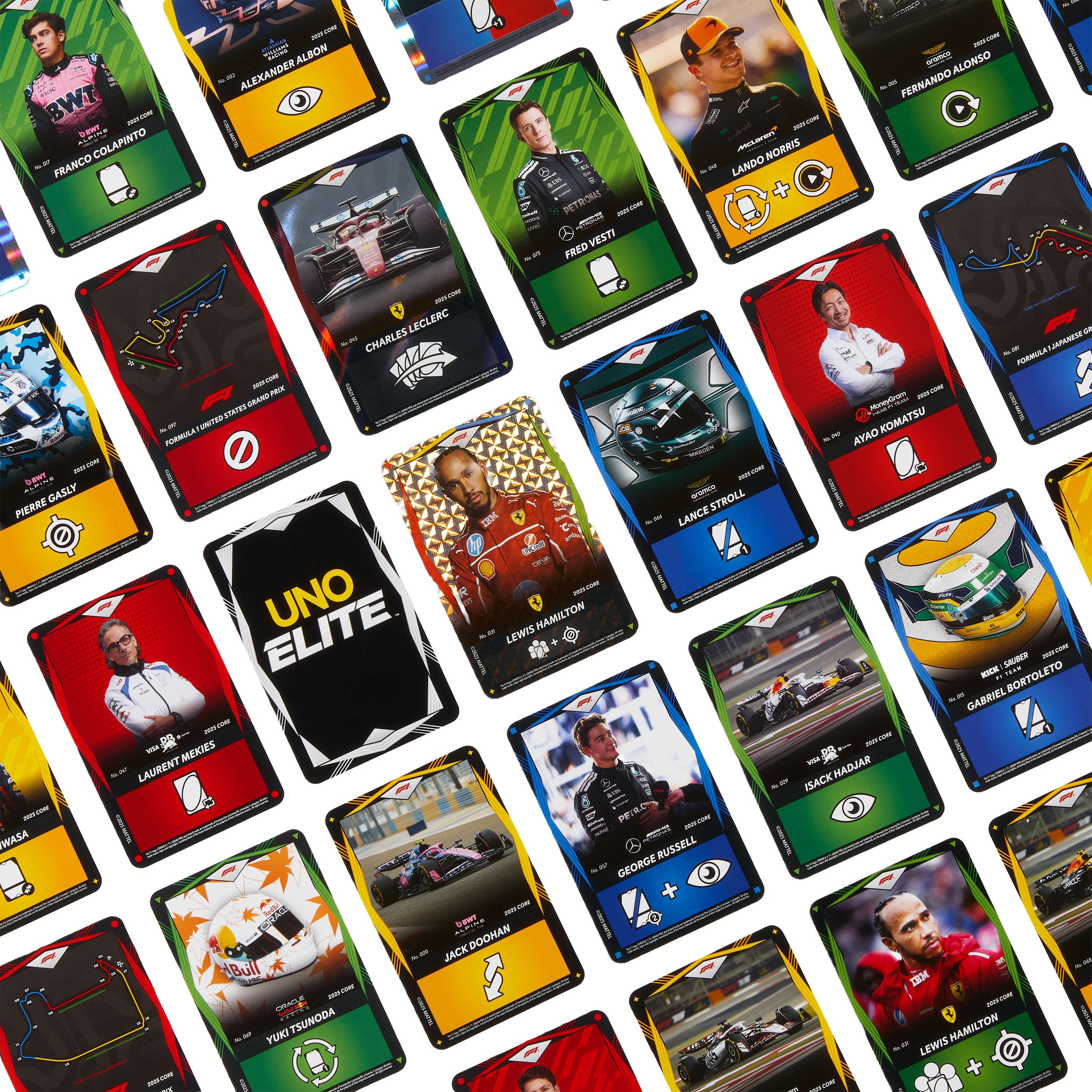EAN 0194735369768 - Mattel Games JLV42 juego de tablero UNO Elite Formula 1 2025 Perder las cartas imagen 3