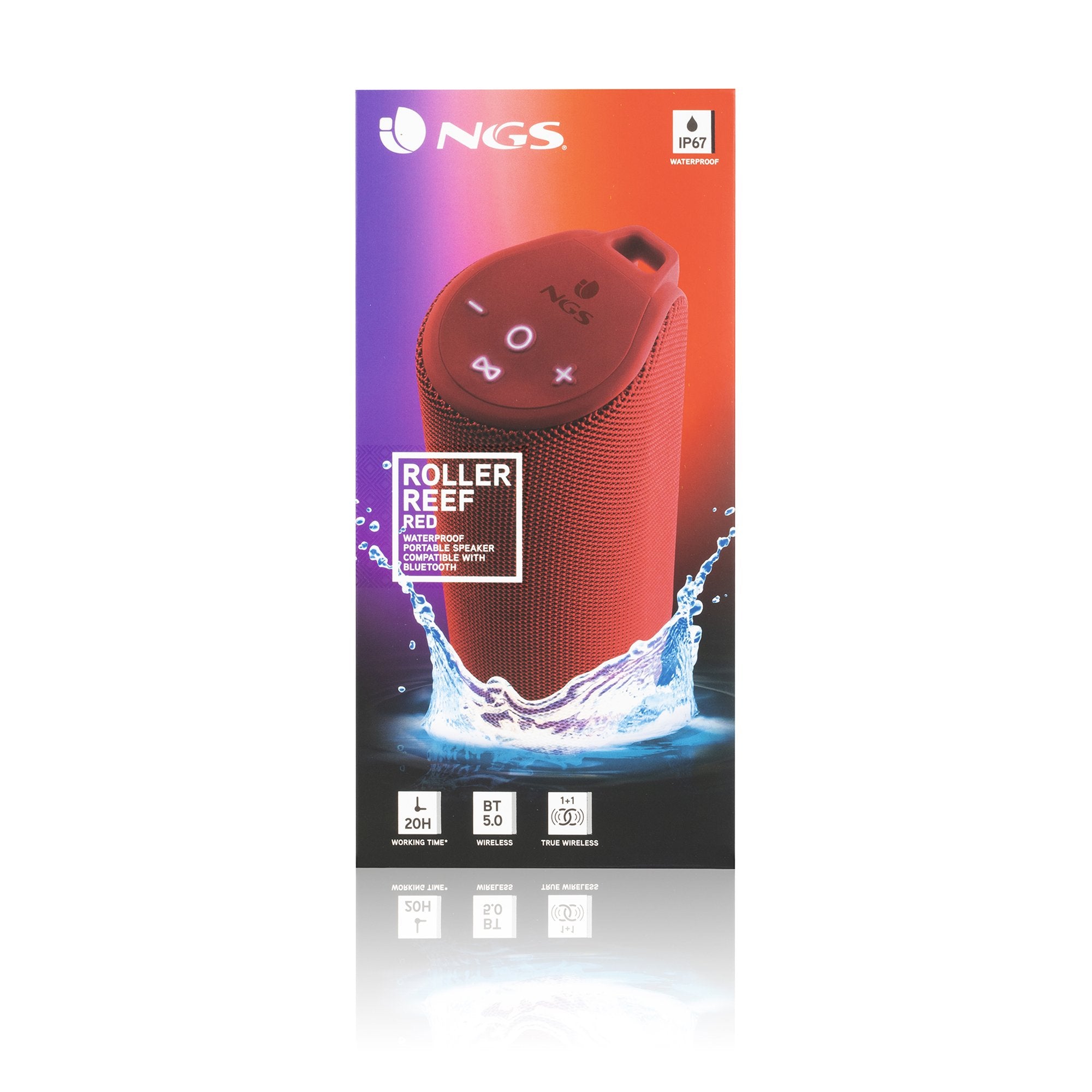 EAN 8435430618662 - NGS ROLLER REEF Altavoz portátil estéreo Rojo 10 W imagen 4