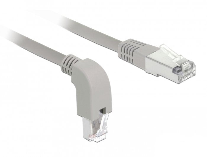 Delock Netzwerkcable Rj45 Cat.5e Sf Utp Unten Gewinkelt Gerade 0,5 M