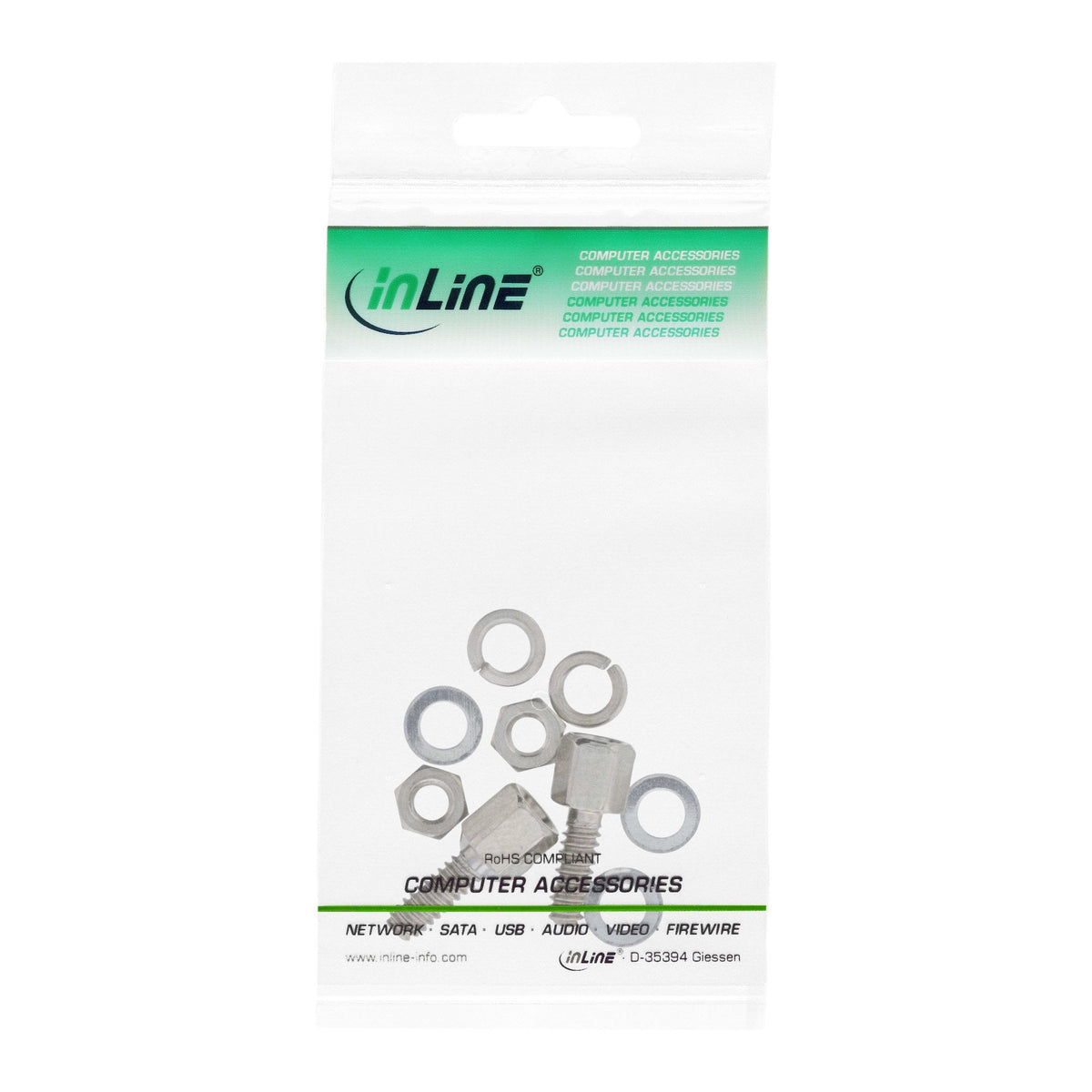 Juego De Tornillos Inline Juego De Instalación Sub-D 10 Uds.