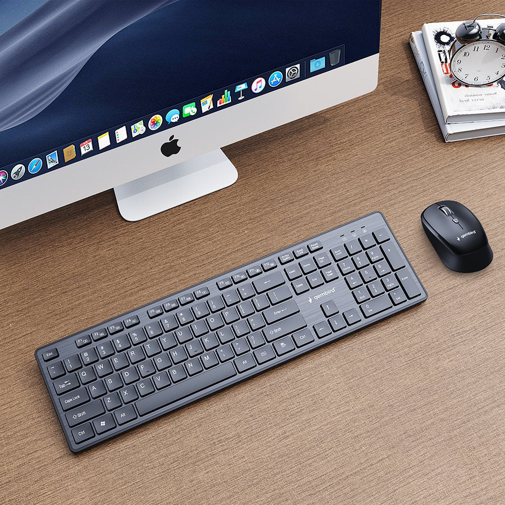 EAN 8716309130202 - Gembird KBS-WCH-04 teclado Ratón incluido Hogar RF inalámbrico Negro imagen 2