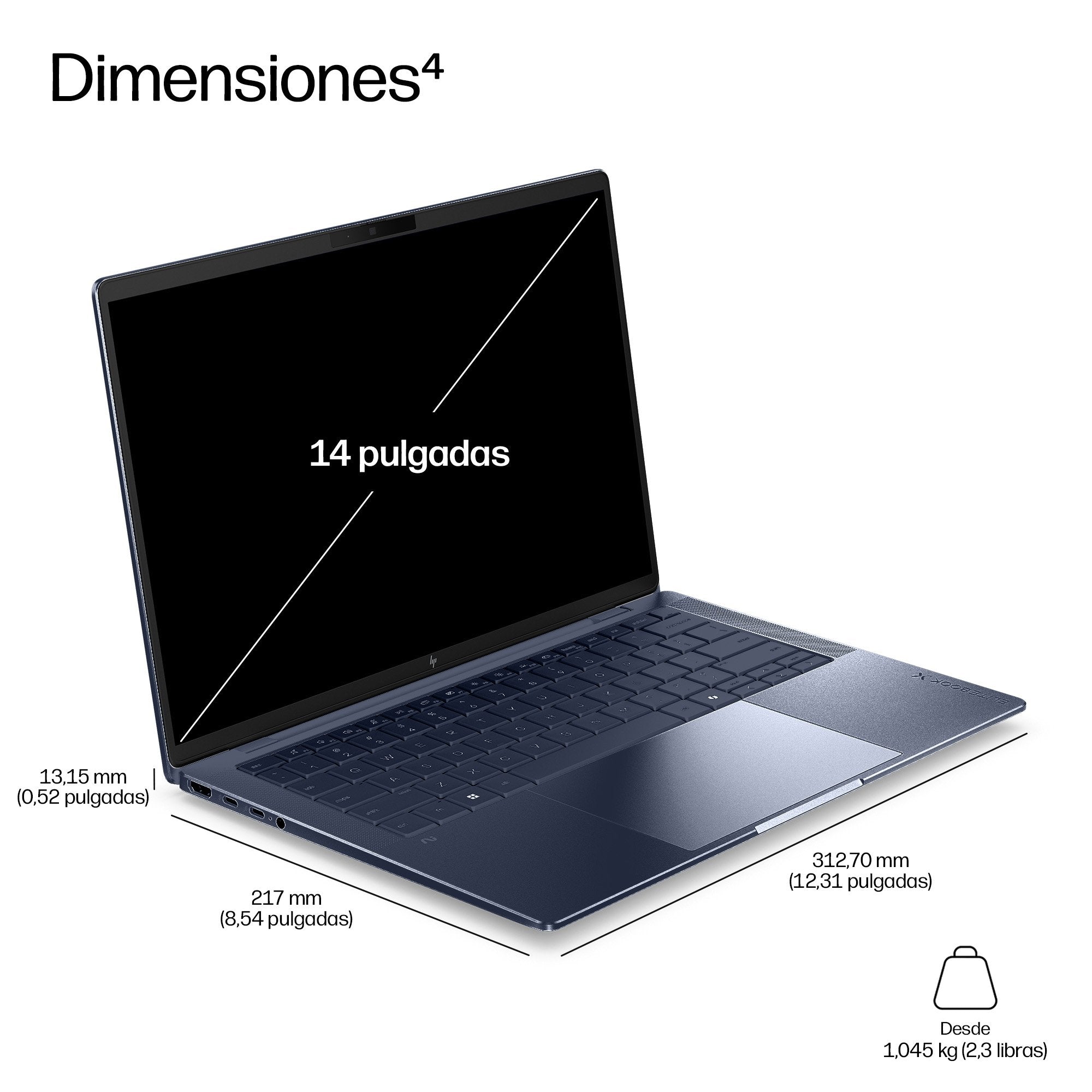 EAN 0821844971468 - HP EliteBook X G2q 14 inch Notebook Next Gen AI PC Wolf Pro Security Edition Copilot+ PC Snapdragon X1P-4 imagen 5