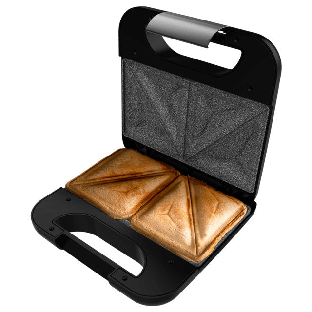 Cecotec Rock?Ntoast Classic+ Sandwichmaker (Edelstahl/Negro, 800 Watt, Para 2 Personen) 2963