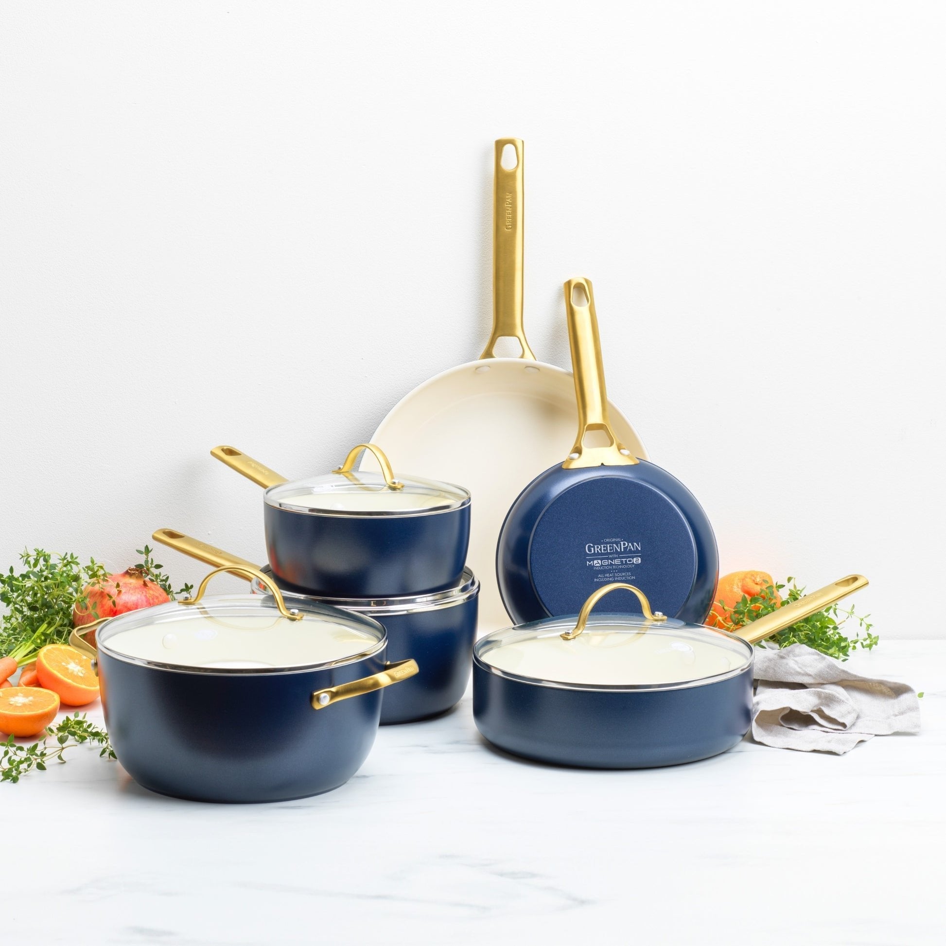 Greenpan Padova Reserve 6-Tlg. Topf&Pfannenset Blau
