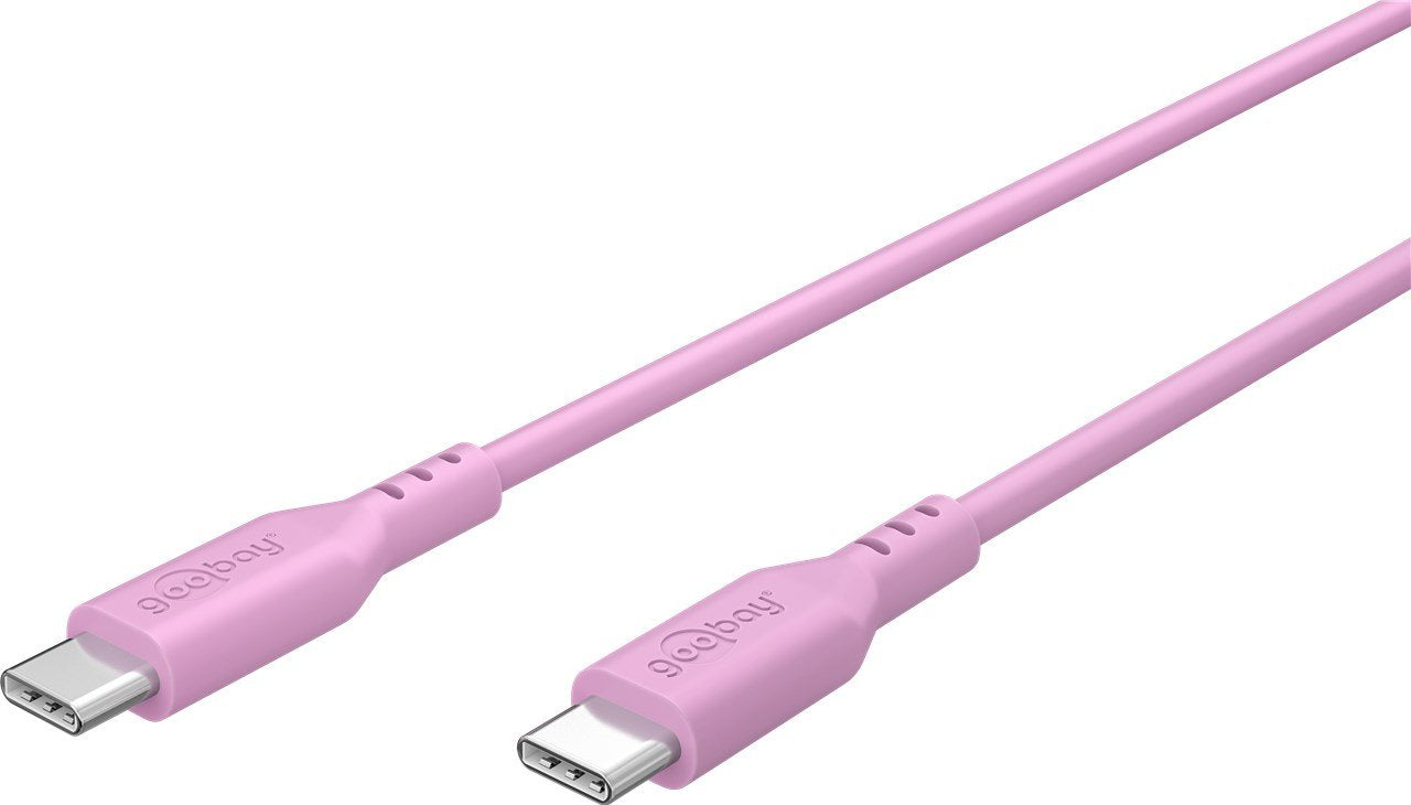 Goobay Usb-C Silicone Cable, 1.5 M, Pink