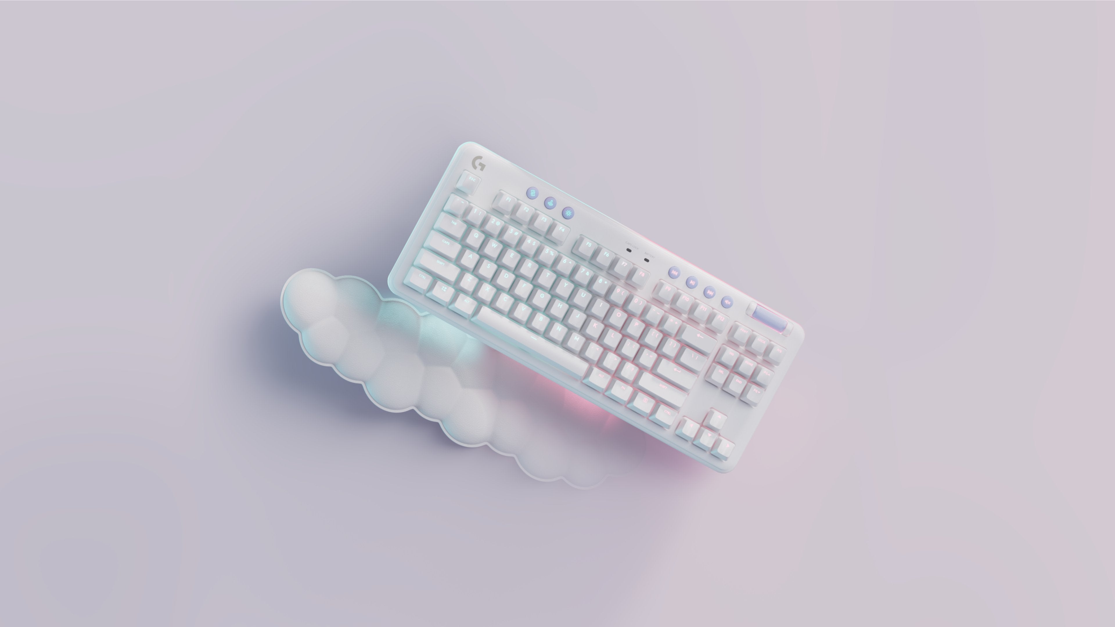 Logitech G G715 Teclado Sin Teclado Numérico Retroiluminación Inalámbrico Bluetooth 2.4 Ghz Azerty Francés Interruptor: Linear Blanco