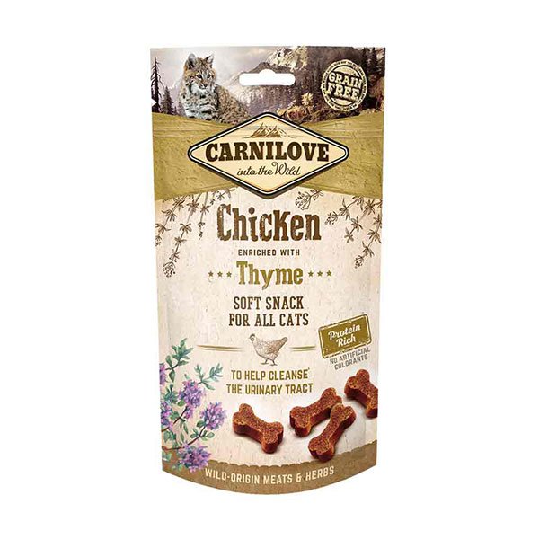 Golosina Para Gatos Con Pollo Y Tomillo Carnilove Semi-Moist Snack Chicken & Thyme 50 G