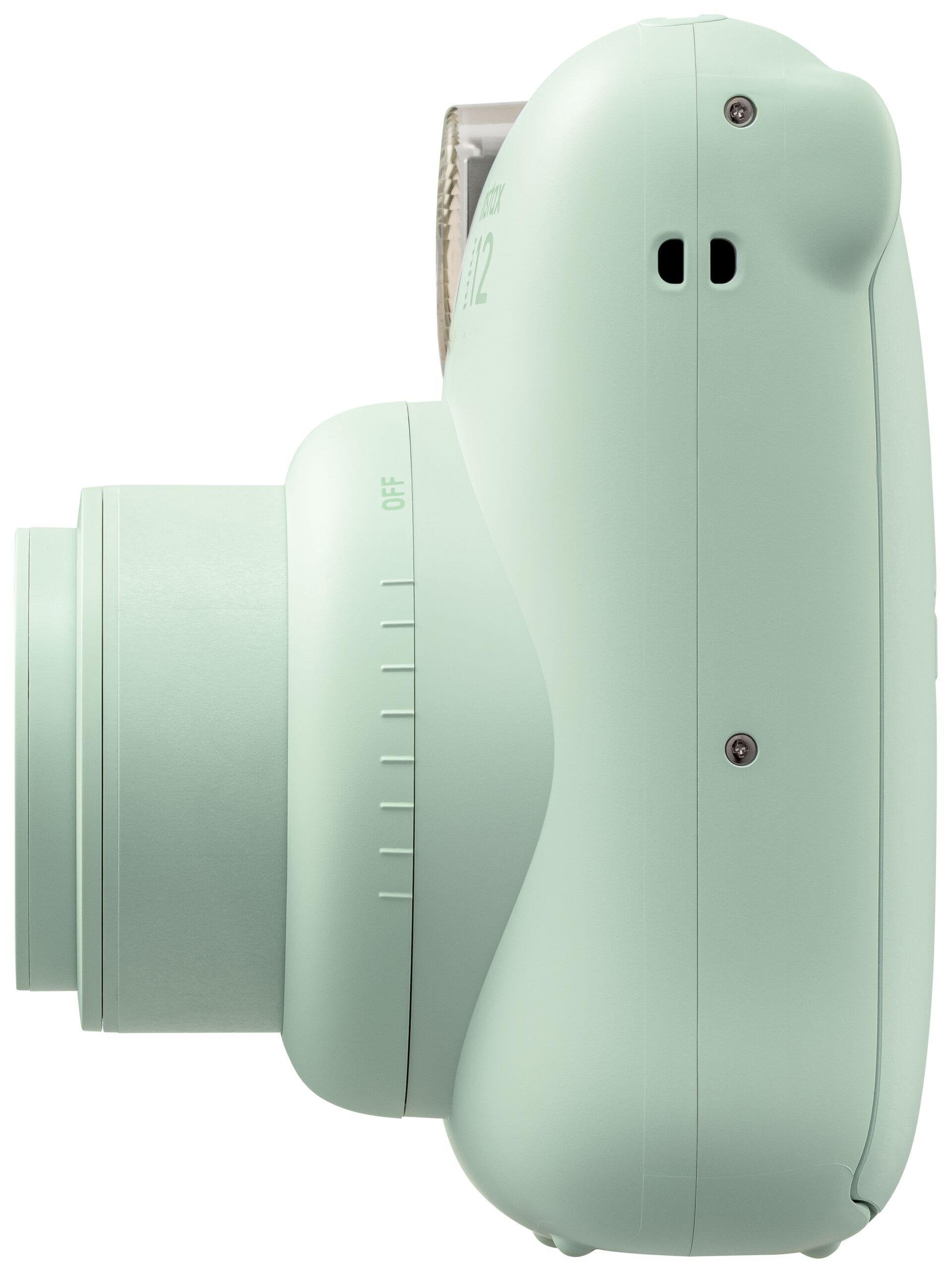 Fujifilm Instax Mini 12 Mint Green Camara Instantanea - Tamaño De Imagen 62x46mm - Flash Auto - Exposicion Automatica - Mini Espejo Para Selfies - Modo Primer Plano