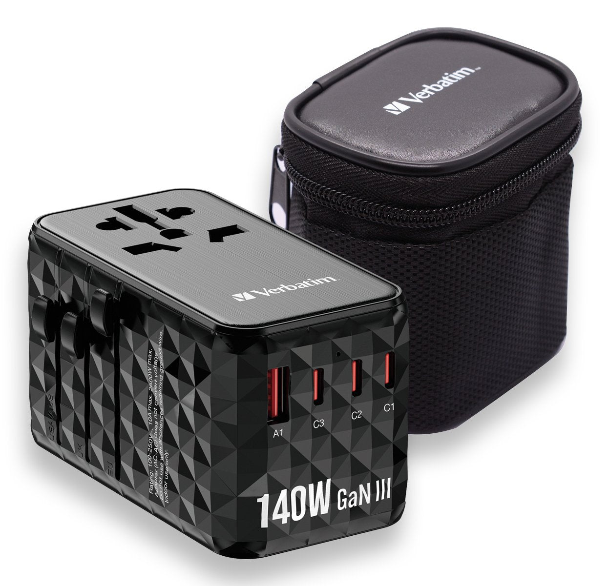 Verbatim Gan Iii Uni.Travel Adap 140w Welt-Zu-Welt Uta-10 32125