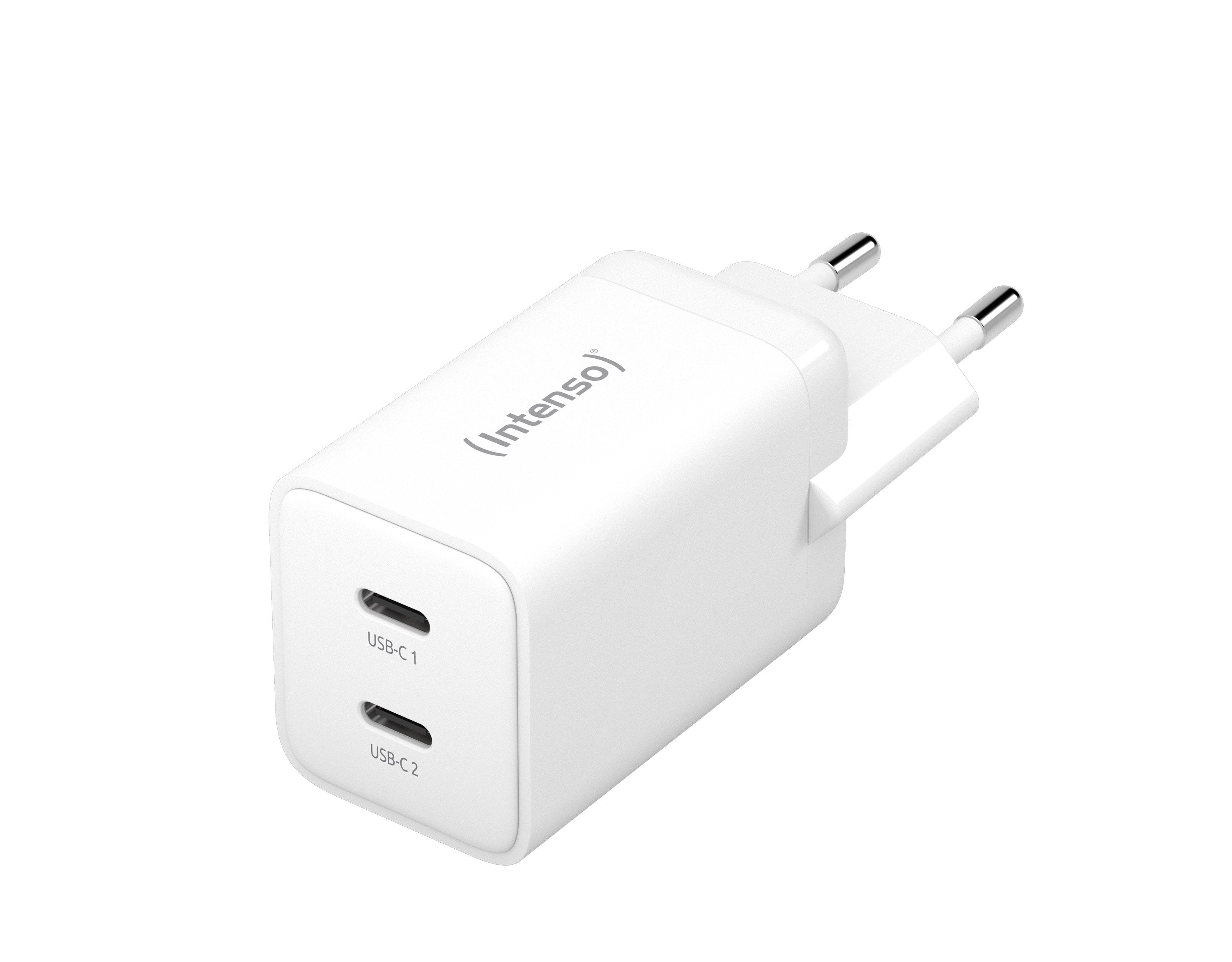 EAN 4034303033348 - Intenso POWER ADAPTER 2XUSB-C GAN/7804012 Universal Blanco Corriente alterna Carga rápida Interior imagen 1