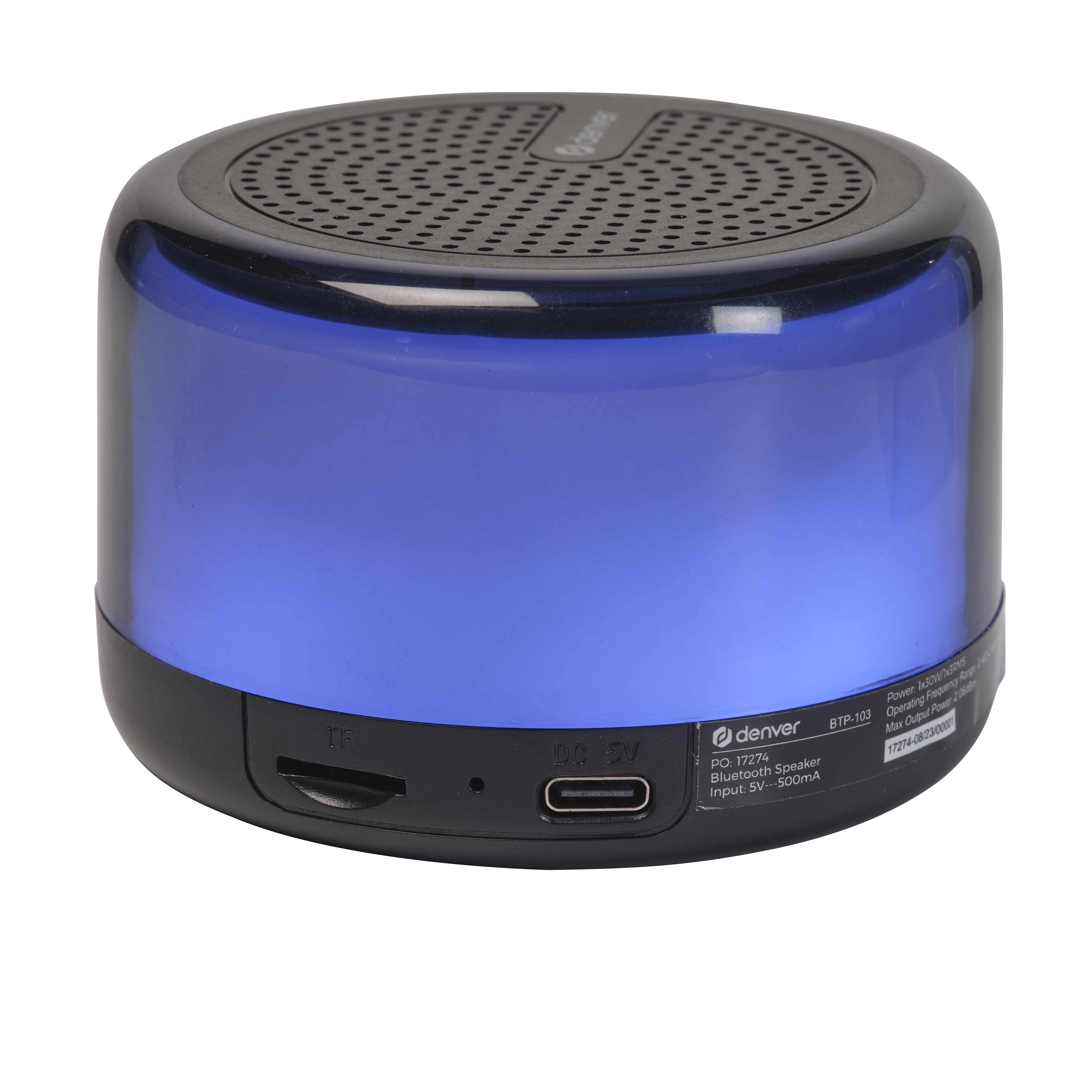 EAN 5706751070952 - Denver BTP-103 altavoz portátil o de fiesta Negro 3 W imagen 9