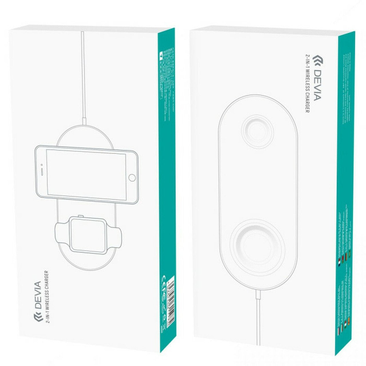 Cargador Inalámbrico 2 En 1 Para Móvil Y Reloj.